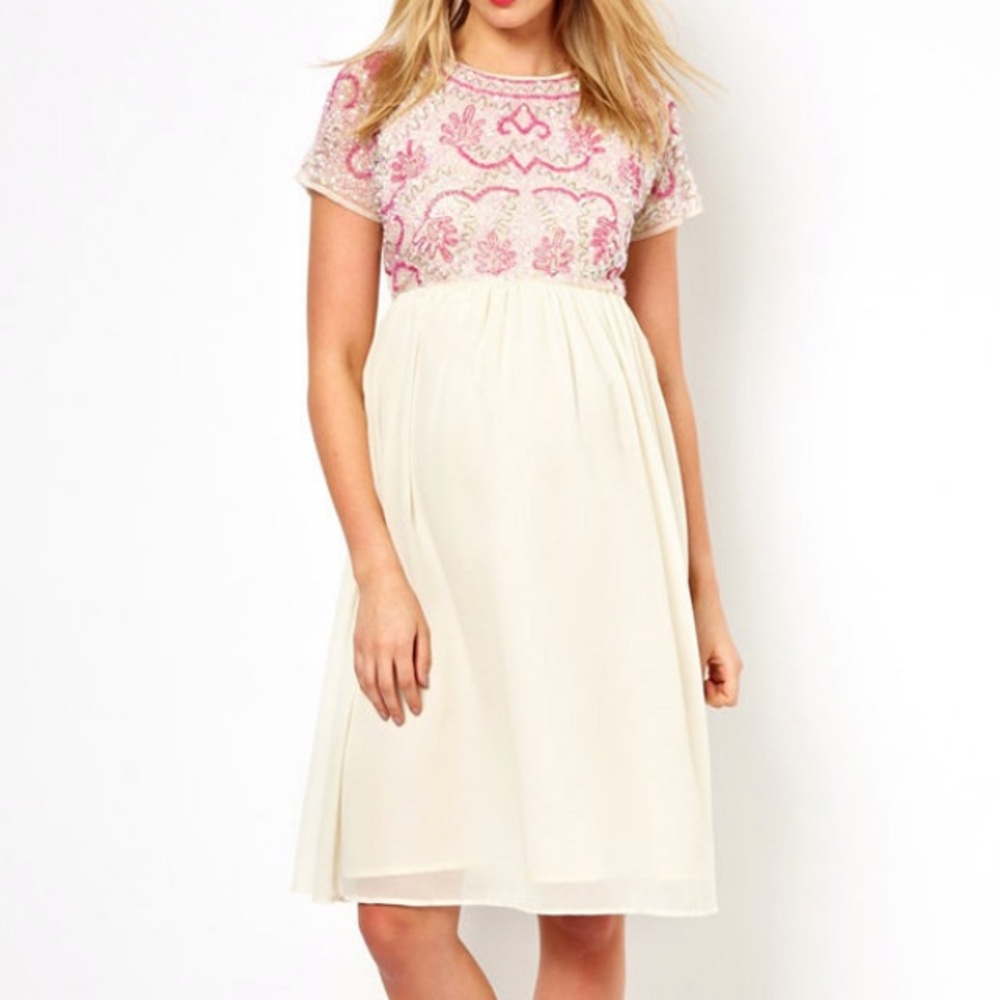 Asos Maternity sequin embellished midi dress 4 NWT